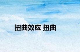 扭曲效应 扭曲 