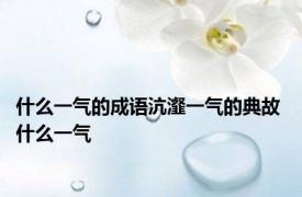 什么一气的成语沆瀣一气的典故 什么一气 