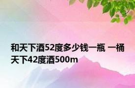 和天下酒52度多少钱一瓶 一桶天下42度酒500m 