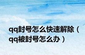 qq封号怎么快速解除（qq被封号怎么办）
