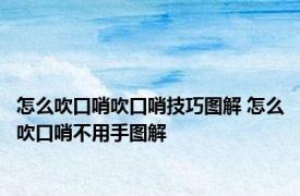 怎么吹口哨吹口哨技巧图解 怎么吹口哨不用手图解 