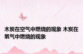 木炭在空气中燃烧的现象 木炭在氧气中燃烧的现象 
