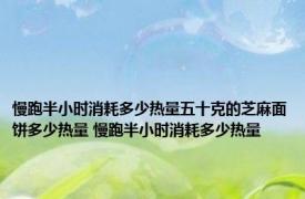 慢跑半小时消耗多少热量五十克的芝麻面饼多少热量 慢跑半小时消耗多少热量 