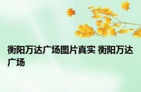 衡阳万达广场图片真实 衡阳万达广场 