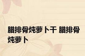 腊排骨炖萝卜干 腊排骨炖萝卜 