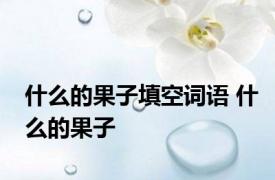 什么的果子填空词语 什么的果子 