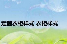 定制衣柜样式 衣柜样式 