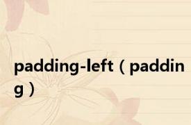 padding-left（padding）