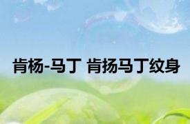 肯杨-马丁 肯扬马丁纹身 