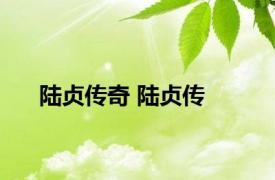 陆贞传奇 陆贞传 