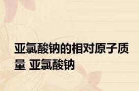 亚氯酸钠的相对原子质量 亚氯酸钠 
