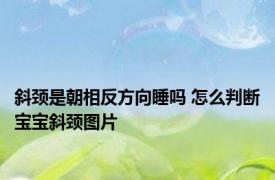 斜颈是朝相反方向睡吗 怎么判断宝宝斜颈图片 