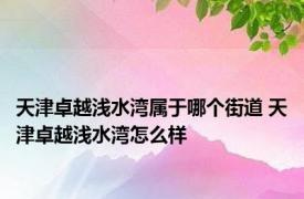 天津卓越浅水湾属于哪个街道 天津卓越浅水湾怎么样 