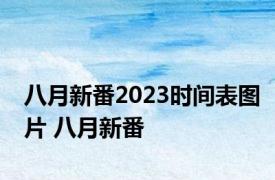 八月新番2023时间表图片 八月新番 