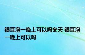 银耳泡一晚上可以吗冬天 银耳泡一晚上可以吗 