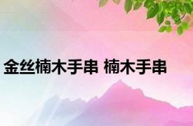金丝楠木手串 楠木手串 