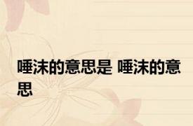 唾沫的意思是 唾沫的意思 
