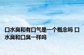口水臭和有口气是一个概念吗 口水臭和口臭一样吗 