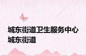 城东街道卫生服务中心 城东街道 