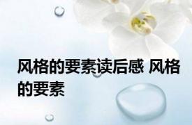 风格的要素读后感 风格的要素 