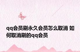 qq会员刷永久会员怎么取消 如何取消刷的qq会员