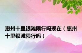惠州十里银滩限行吗现在（惠州十里银滩限行吗）