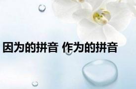 因为的拼音 作为的拼音 