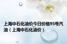 上海中石化油价今日价格95号汽油（上海中石化油价）