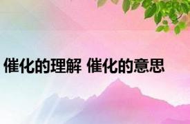 催化的理解 催化的意思 