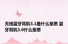 无线蓝牙耳机5.1是什么意思 蓝牙耳机5.0什么意思