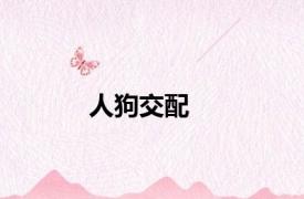 人狗交配