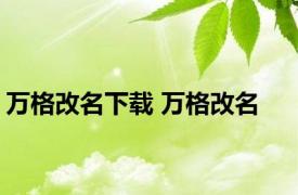 万格改名下载 万格改名 