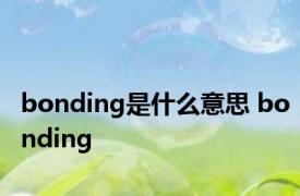 bonding是什么意思 bonding 