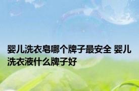 婴儿洗衣皂哪个牌子最安全 婴儿洗衣液什么牌子好 