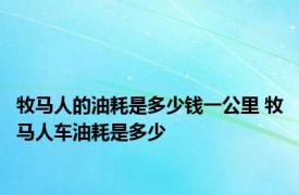 牧马人的油耗是多少钱一公里 牧马人车油耗是多少