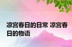 凉宫春日的日常 凉宫春日的物语 