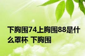 下胸围74上胸围88是什么罩杯 下胸围 