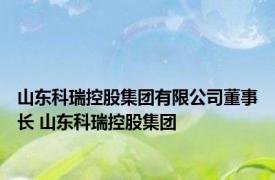 山东科瑞控股集团有限公司董事长 山东科瑞控股集团 