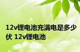12v锂电池充满电是多少伏 12v锂电池 