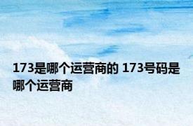 173是哪个运营商的 173号码是哪个运营商 