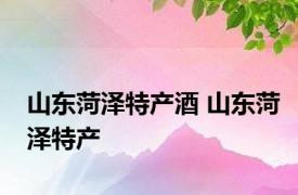 山东菏泽特产酒 山东菏泽特产 