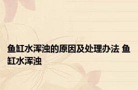 鱼缸水浑浊的原因及处理办法 鱼缸水浑浊 