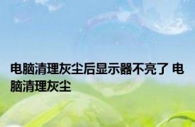 电脑清理灰尘后显示器不亮了 电脑清理灰尘 