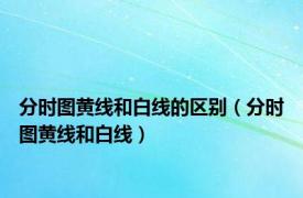 分时图黄线和白线的区别（分时图黄线和白线）