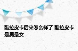 酷拉皮卡后来怎么样了 酷拉皮卡是男是女 