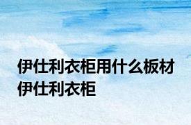 伊仕利衣柜用什么板材 伊仕利衣柜 