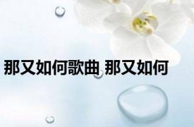 那又如何歌曲 那又如何 