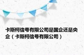 卡斯柯信号有限公司是国企还是央企（卡斯柯信号有限公司）