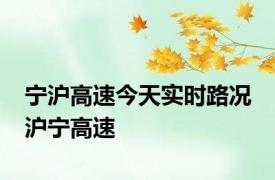宁沪高速今天实时路况 沪宁高速 