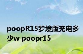 poopR15梦境版充电多少w poopr15 